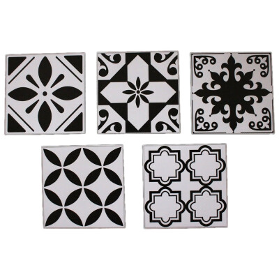 

5PCSSet Retro Tiles Stickers PVC Bathroom Waterproof Sticker Vintage Home Decor Room Wall Poster Kitchen Wall Stickers