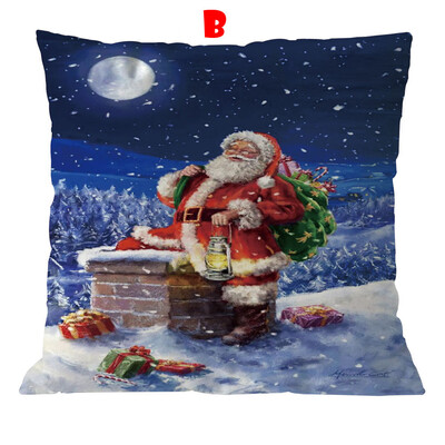 

Tailored Cotton Linen Christmas Pillow Case Sofa Car Throw Cushion Cover Home Decor