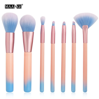 

MAANGE 7Pcs Marble Texture Makeup Brushes Kit Foundatin Powder Eye Shadow Contour Blush Cosmetic Marbling Fan Make Up BrushF