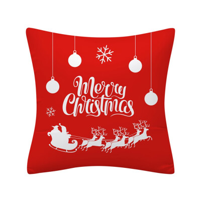 

〖Follure〗Christmas Pillow Case Glitter Polyester Sofa Throw Cushion Cover Home Decor