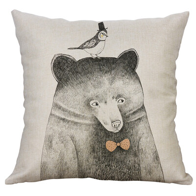 

〖Follure〗Simple Linen Creative Lovely Pillow Cover Pillow Cover Car Pillow Cover
