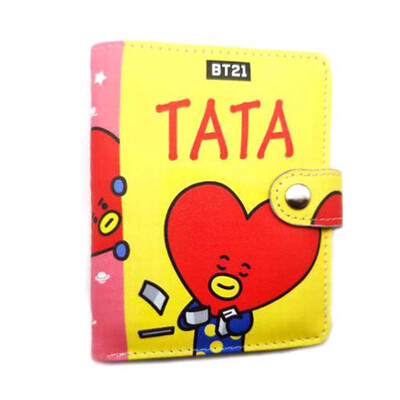 

Snap Button Wallet PU Wallet Cosmetic Bag Two Fold Storage Bag Handbag Coin Bag Cartoon Image Gift