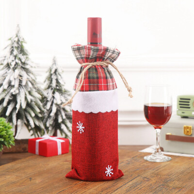 

Tailored Christmas Wine Bag Machine Embroidered Wine Bottle Set Table Decoration Supplies