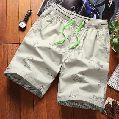 

Gobestart Fashion Mens Stripe Zip Pocket Elastic Cord Casual Cotton Sports Shorts Beach Pants