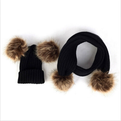 

Toddler Kids Girl&Boy Baby Infant Winter Crochet Knit Hat Beanie Cap Scarf Set