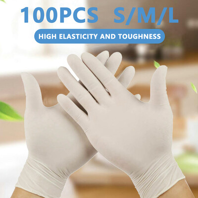 

Disposable powder-free latex protective gloves-boxed-powder-free latex 100 thick-medium