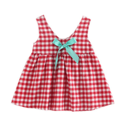 

Girls Clothing Summer lattice Girl Dress Children Kids Berry Dress Girls Cotton Kids Vest Children Dresses