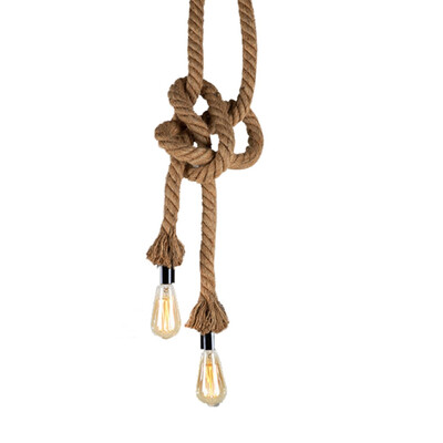 

Light Vintage Hemp Rope Pendant Light Creative Pendant Lamp for Restaurant Coffee Party Holiday DIY Decorations