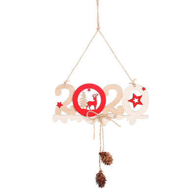 

2019 Xmas Tree Pendants Hanging Wooden Elk Christmas Home Party Decorations Gifts