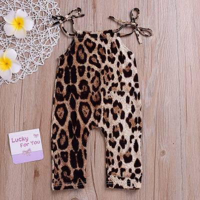 

New Newborn Baby Girls Clothes Print Leopard Vest Romper Harem Sleeveless Jumpsuit Outfits Clothes