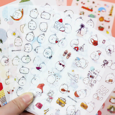 

6 Pcs Cute Rabbit Pvc Paper Sticker Diy Decoration Sticky Album Diary Scrapbooking School Supplies