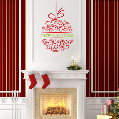 

Tailored Removable Merry Christmas Ball Wall Sticker Home Window Xmas Decor