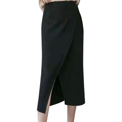

Autumn New Package Hip Wool Skirt Knit Material Comfortable Breathable Warm Slimming High Waist Step Skirt