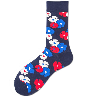 

5 Pairs Colorful Personality Funny Women Men Unisex Plant Socks Flower Leaves 2018 Fancy Happy Socks Cotton Cozy Socks Female