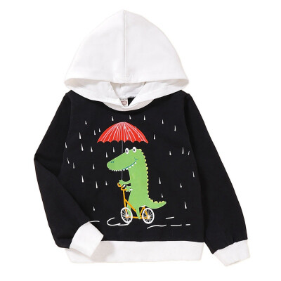 

Autumn Children Toddlers Kids Baby Girl Boy Cartoon Crocodile Print Hoodie Sweatshirts Casual Long Sleeve Cute Outerwear