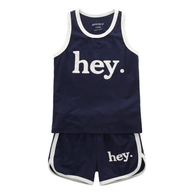 

Summer vest T-shirt boy girl clothes suit jersey sports suit letter vest T-shirt sports shorts beach kids clothes set