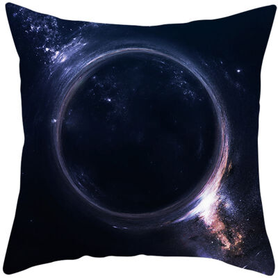 

Mysterious Universe Black Hole Cushion Cover Cotton Linen Star Black Hole Galaxy Home Deocrative Pillows Cover for Sofa Cojines