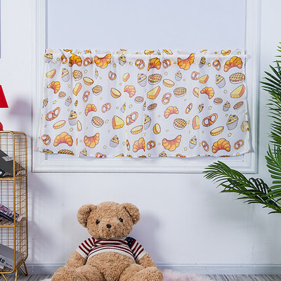 

Gobestart Valance Print Window Curtain Short Semi-Sheer Window Drapes Curtain Panel