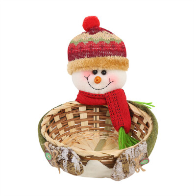 

Tailored Christmas Candy Storage Basket Decoration Santa Claus Storage Basket Gift