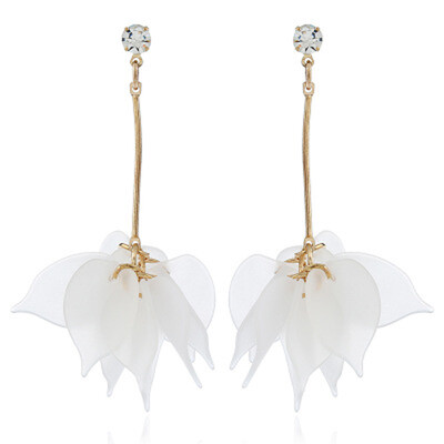 

1 Pair Multi-layer Petal Pendant Earrings Romantic Flower Casual Simple All-Match Charm Fashion Creative Earrings Jewelry Gifts