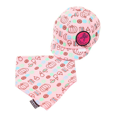 

Spring Autumn Lovely Baby Boy Girl Fruit Pattern Baseball Hat Caps Triangle Bibs Scarf Set