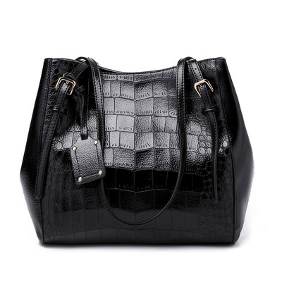 

Tailored Fashion Womens Solid Color Large Capacity Leather Shoulder Bag Handbag