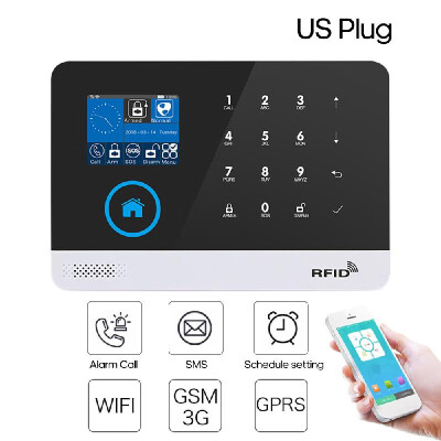 

WiFiGSM Home Alarm System Dual Network Alarm Controller 24" TFT LCD Touching Display Wire-less Home Security System Support APP