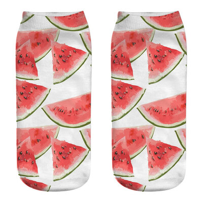 

Summer Women Low Cut Ankle Socks Funny Pineapple 3D Printing Kawaii Socks Cotton Hosiery Printed Socks