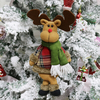 

Toponeto Christmas Ornament Santa Snowman Reindeer Toy Doll Hang Party Decoration