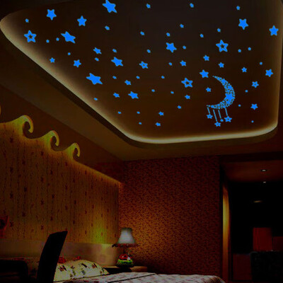 

JPGIF A Set Kids Bedroom Fluorescent Glow In The Dark Stars Wall Stickers