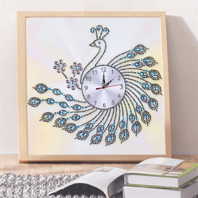 

35x35cm Painting Wall Clock Partial Multi-Shape Diamond Painting Cross Stitch DIY Home Decor