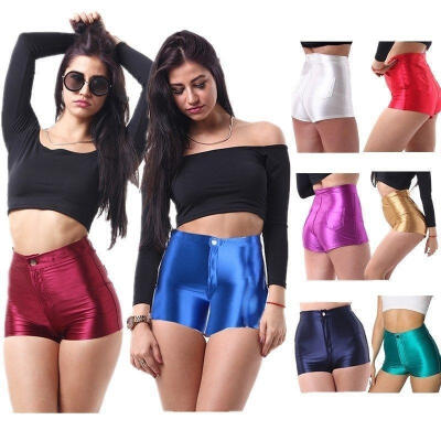 

Fashion Sexy WOmen Disco High Waisted Shiny Stretch Shorts Apparel Hot Pants