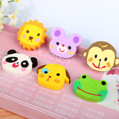 

JPGIF 6PCS Cute Mini Animal Pencil Eraser Set Stationery Kids Children Gifts