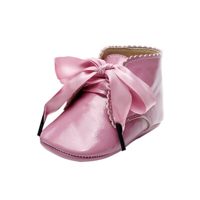 

Toddler Baby Girls Shoes Fashion Newborn Warm Lace-Up PU First Walkers Infant Anti-Slip Soft Soled Princess Crib Shoes 0-24M