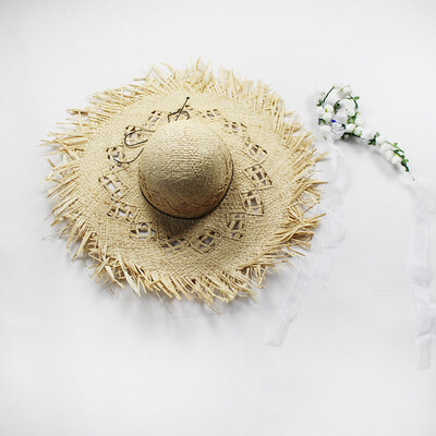 

Summer Big Brim Straw Hat outdoor sunscreen hat personality beggar cool hat street sun hat manufacturer wholesale hat