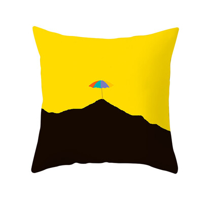 

〖Follure〗Yellow Polyester Pillow Case Sofa Car Waist Throw Cushion Cover Home Decoration