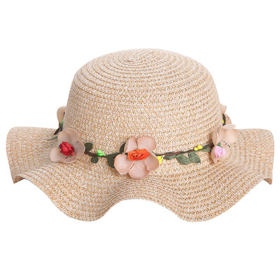 

Womens Sun Hat Handmade Straw Wreath Hat UPF 50 Protection Anti-UV for Fashion Summer Shade Cap Beach Hat 5 colours