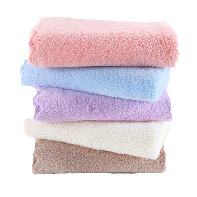 

5pcs Solid Color Coral Velvet Square Towel Bathroom Cleaning Hand Wipe Towel Kitchen Dishcloth