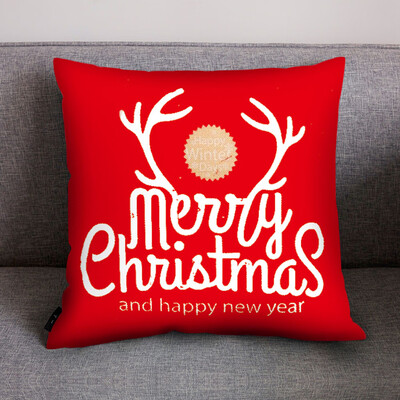 

〖Follure〗Merry Christmas Print Pillow Case Polyester Sofa Car Cushion Cover Home Decor