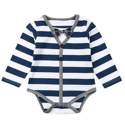 

Cotton Baby Bodysuits Infant Gentle Stripe Print Jumpsuit Fashion Baby Boys Girls Clothes Long Sleeve Newborn Baby Clothing Set