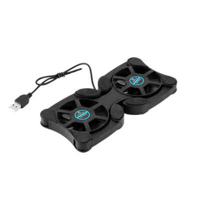 

USB Port Mini Notebook Double Fan Cooler Cooling Pad Fan for 14" Laptops Notebook