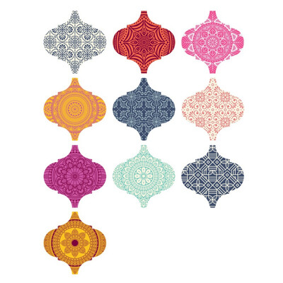 

10PcsSet Moroccan Style Crystal Tile Wall Stickers Self-adhesive Waterproof Oilproof Backsplash Kitchen Bathroom Wall Stickers