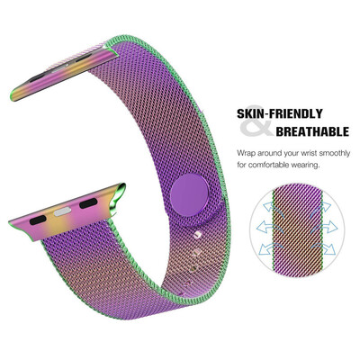 

〖Follure〗Magnets Milanese Loop Mesh Metal Replacement Strap For Apple Watch 432 3840mm