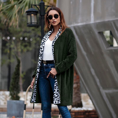 

Winter Casual Women Faux Lamb Fur Outwear Sweatshirts Long Sleeve Solid Slim Middle length Caps zipper Sweatshirts