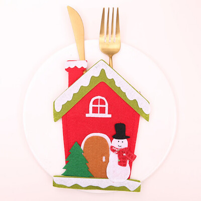 

Tailored Christmas Decorative Tableware Fork Set Christmas Hat Storage Tool
