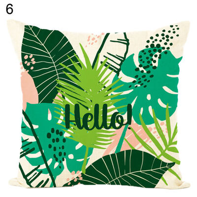 

Abstract Leaves Plants Printed Throw Pillow Case Cushion Cover Sofa Bed Decor