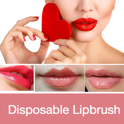

100 pcs Disposable Lipbrush Wands Lipstick Gloss Applicators Makeup Tool Q0M0