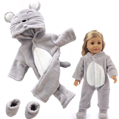 

〖Follure〗Cute Animal Jumpsuit Clothes Coat Girl Toy For 18 inch Doll Accessory Grils Toy