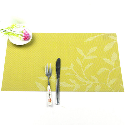 

Kitchen Jacquard PVC Home Dining Table Mat Non-slip Waterproof Placemat Decor
