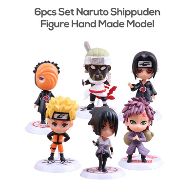 

6pcs Set Naruto Shippuden Naruto Figure Hand Made Model Q-version Naruto Doll Naruto Toys Gift for Boys